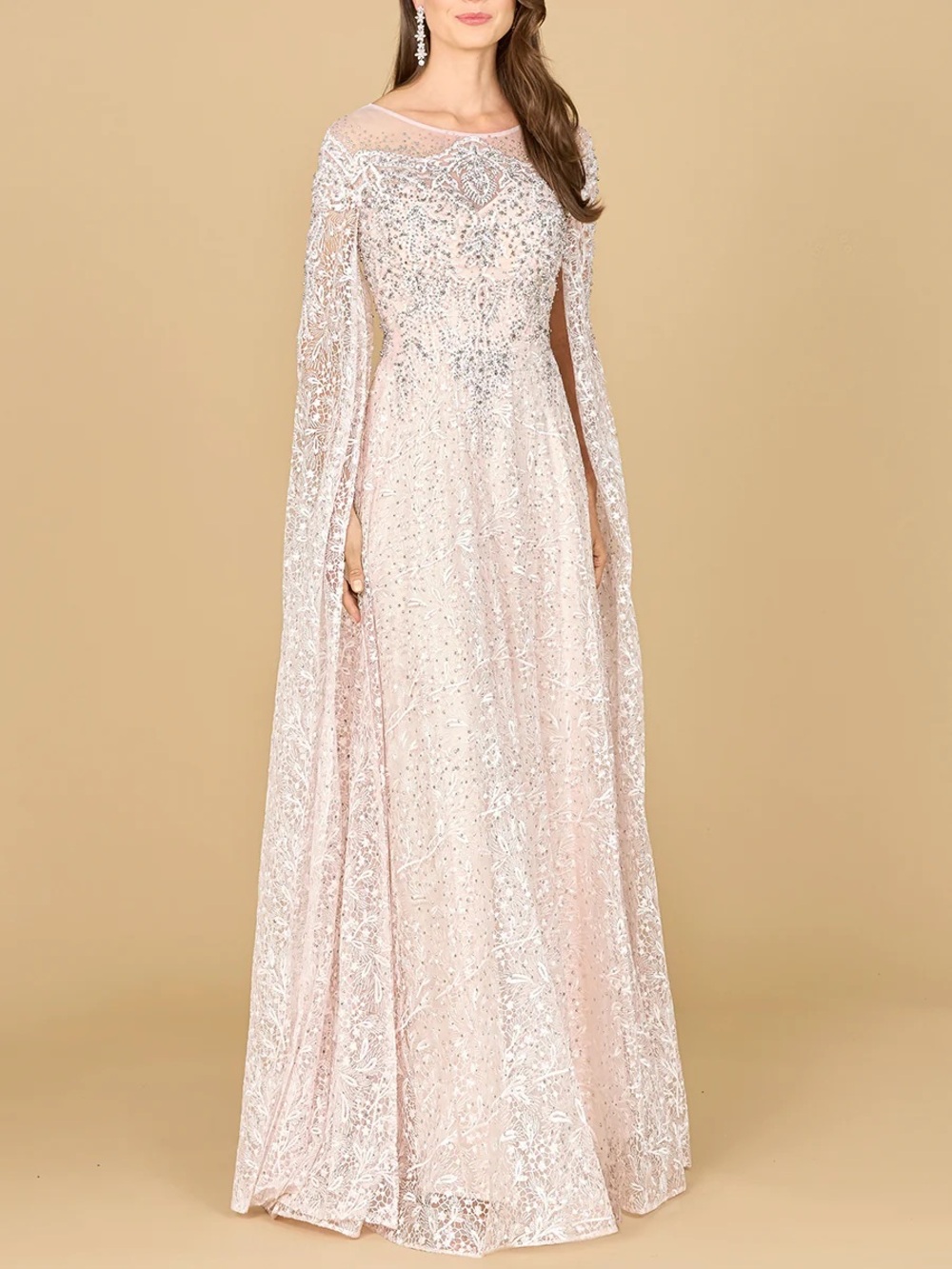 LARA Pink Lace Gown